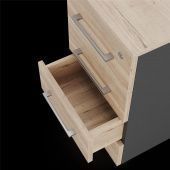 Тумба приставная TS4-40/60 black/natural
