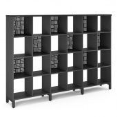 Стеллажная система SQ-4X6 black/wood