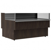 Витрина универсальная 1250x1100x870мм, GC110 SP 1,25-2 венге (ВХСл-1,25 Carboma GC110)-1...+2 С, БЕЗ БОКОВИН
