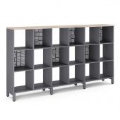 Стеллажная система SQ-3Х6 graphite/natural