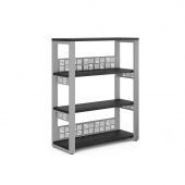 Стеллаж открытый ST3-80/36 aluminum/wood