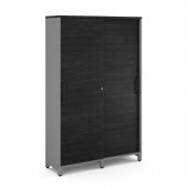 Гардероб-купе HG-120/40/M aluminum/wood