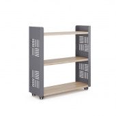 Стеллаж мобильный SM3-90/30 graphite/natural