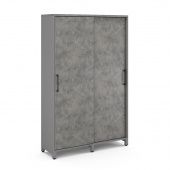 Гардероб-купе HG-120/40/M aluminum/chicago