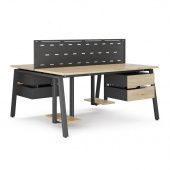 Стол офисный A/2-100/120 black/natural