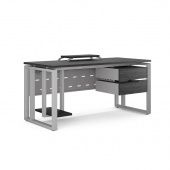 Стол офисный O2-180/80 aluminum/wood