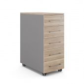 Тумба мобильная TМ5-40/60 aluminum/natural