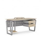 Стол офисный TB-100/60 aluminum/natural