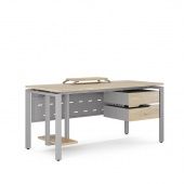 Стол компьютерный KP-160/80 aluminum/natural