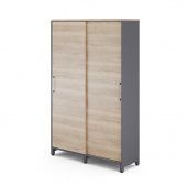 Гардероб-купе HG-120/40/M graphite/natural