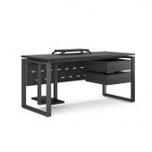 Стол офисный O1-80/80 black/wood