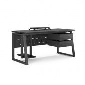 Стол офисный TS1-180/80 black/wood