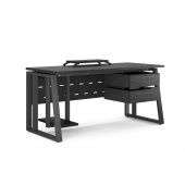 Стол офисный TS2-160/80 black/wood