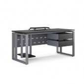 Стол офисный O2-100/80 graphite/wood