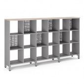 Стеллажная система SQ-3Х6 aluminum/natural