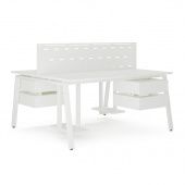 Стол офисный A/2-100/120 white/premium